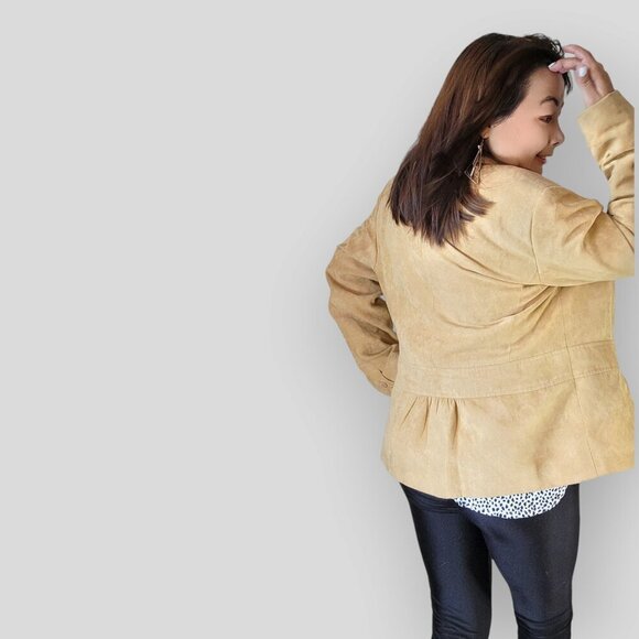 JESSICA WOMENS TAN COLOR SIZE 12 BLAZZER JACKET - Picture 7 of 9